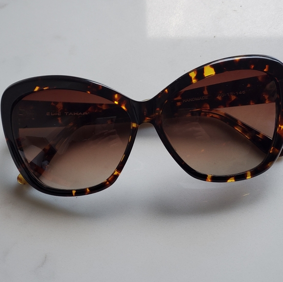 ELLIE TAHARI Brown EL118 Leopard Cateye Sunglasses - Picture 5 of 5